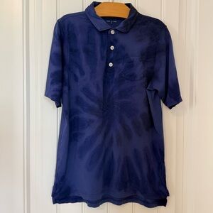 B. Braddy Juniors Blue Tie Dye Polo Shirt